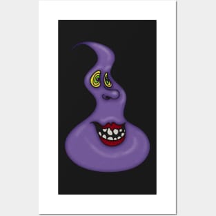 Goofy Ghost Face | Halloween Sticker Posters and Art